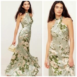 Reformation Veria Maxi Dress, 100% silk